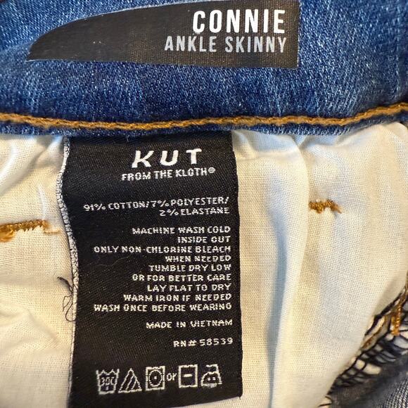 Women's KUT from the Kloth Connie Ankle Skinny Denim Blue Jeans Size 10 - Picture 5 of 8